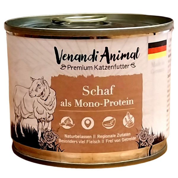 Venandi Animal Schaf Monoprotein 200 g 
für Katzen