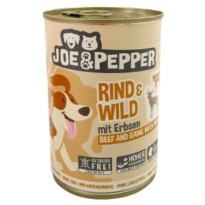 Joe & Pepper Rind + Wild mit Erbsen 400 g