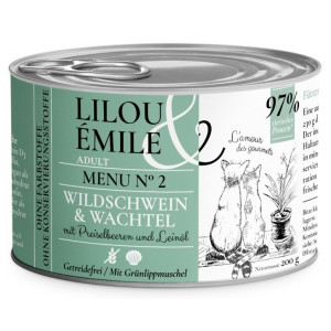 Lilou & Emile Wildschwein + Wachtel 200 g