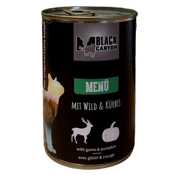 Black Canyon Cat Menü mit Wild und Kürbis 410g