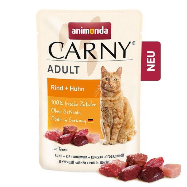 Animonda Carny Adult Beutel Rind + Huhn 85 g 
für Katzen