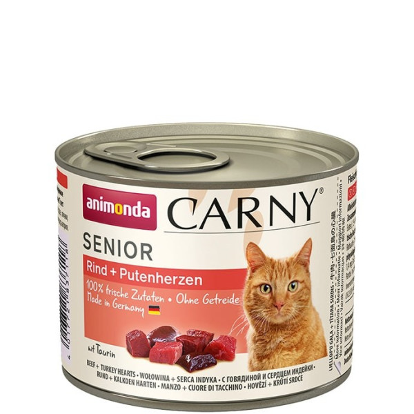 Animonda Carny Senior Rind + Putenherzen 200 g 
für Katzen