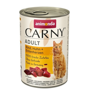Animonda Carny Adult Rind, Huhn + Entenherzen 400 g