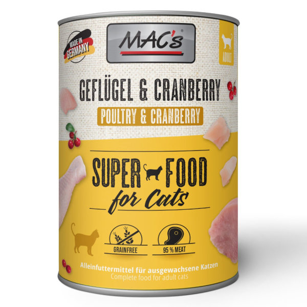 Macs Cat Geflügel & Cranberry SuperFood 400 g
