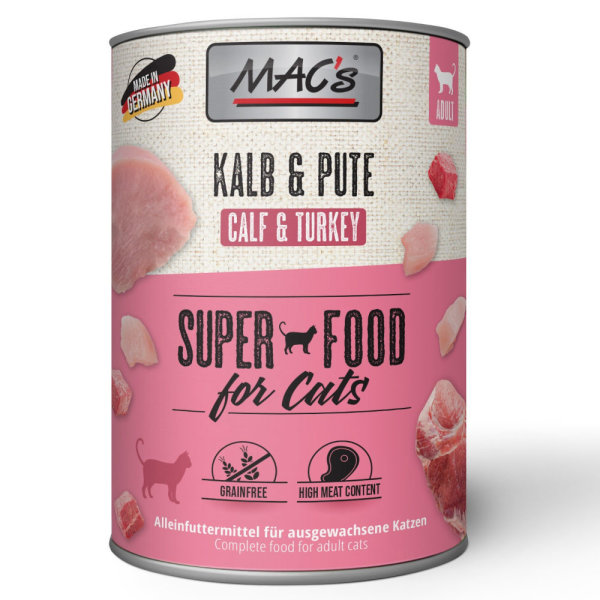 Macs Cat Kalb & Pute SuperFood 400 g