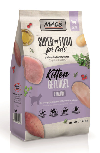 Macs Cat Superfood Kitten Geflügel 1,5 kg