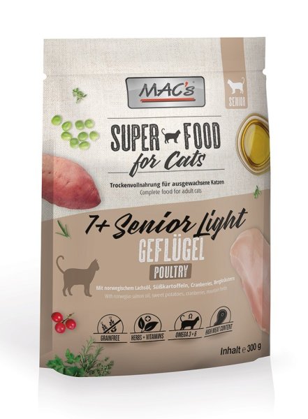Macs Cat Superfood 7+ Senior Light 300 g