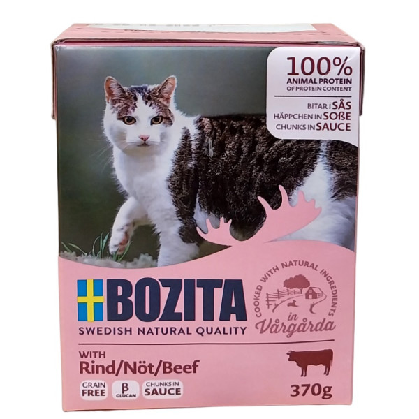 Bozita Katzenfutter mit Rind 370 g 
Häppchen in Soße